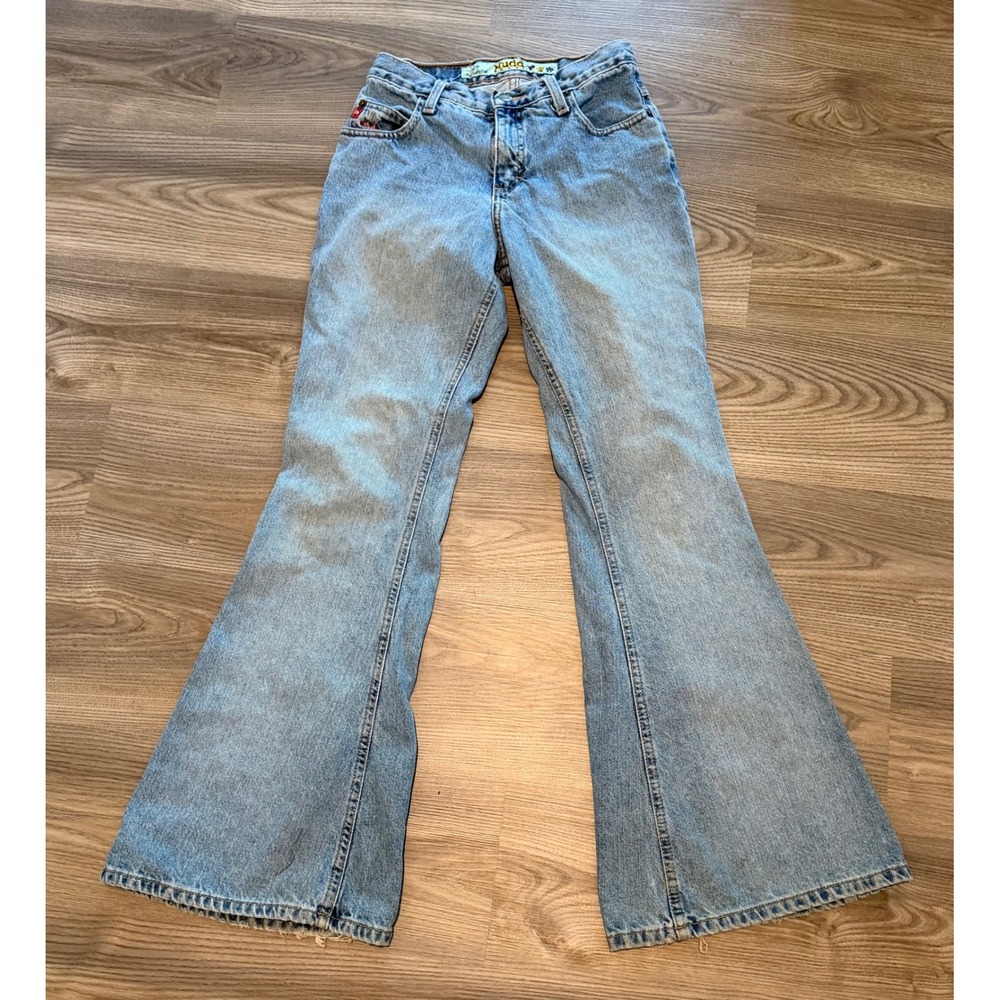 Vintage Mudd Flare Jeans Light Wash Y2K 90's Denim Bell Bottom size 1